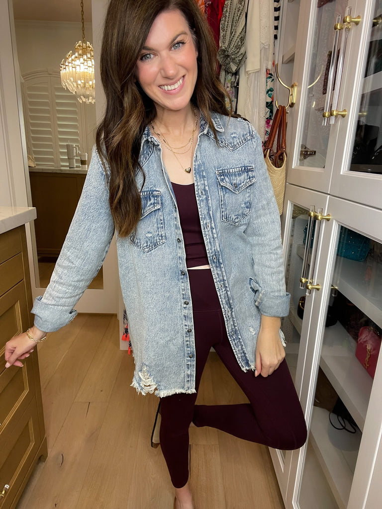 Risen Pull it Together Denim Button Down