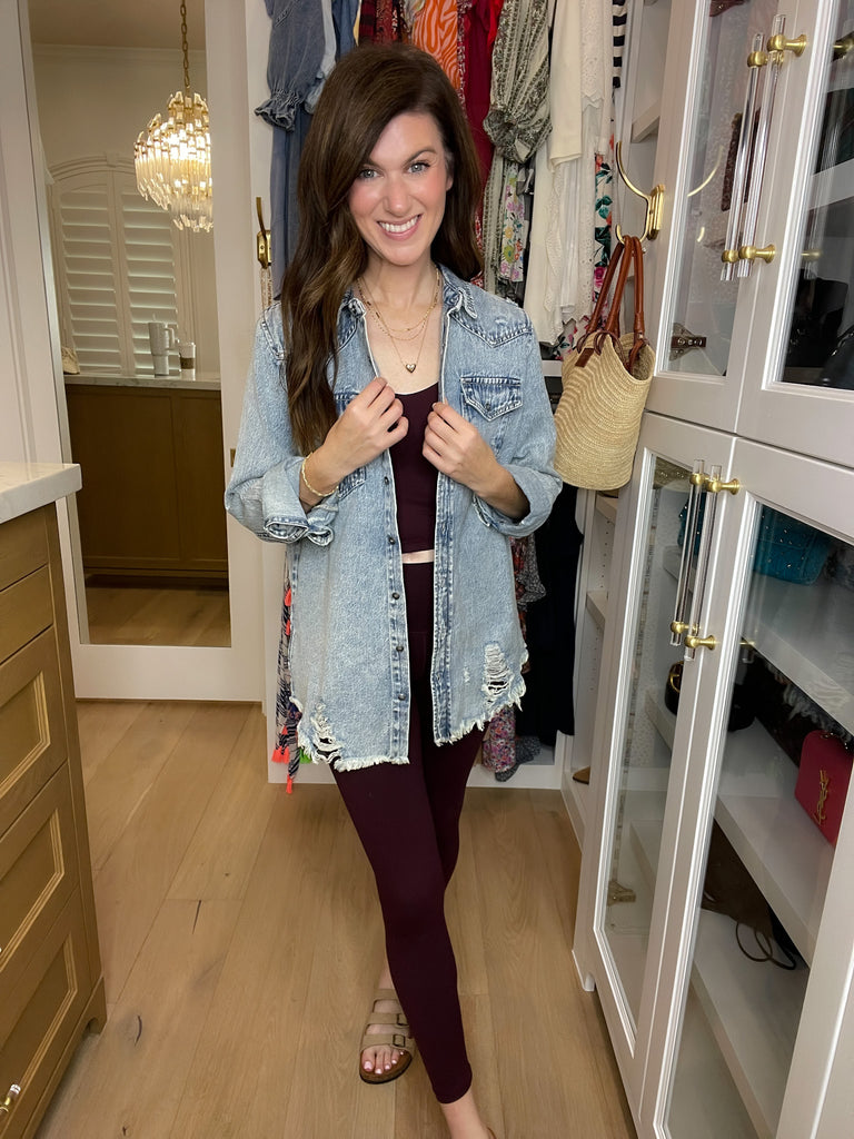 Risen Pull it Together Denim Button Down