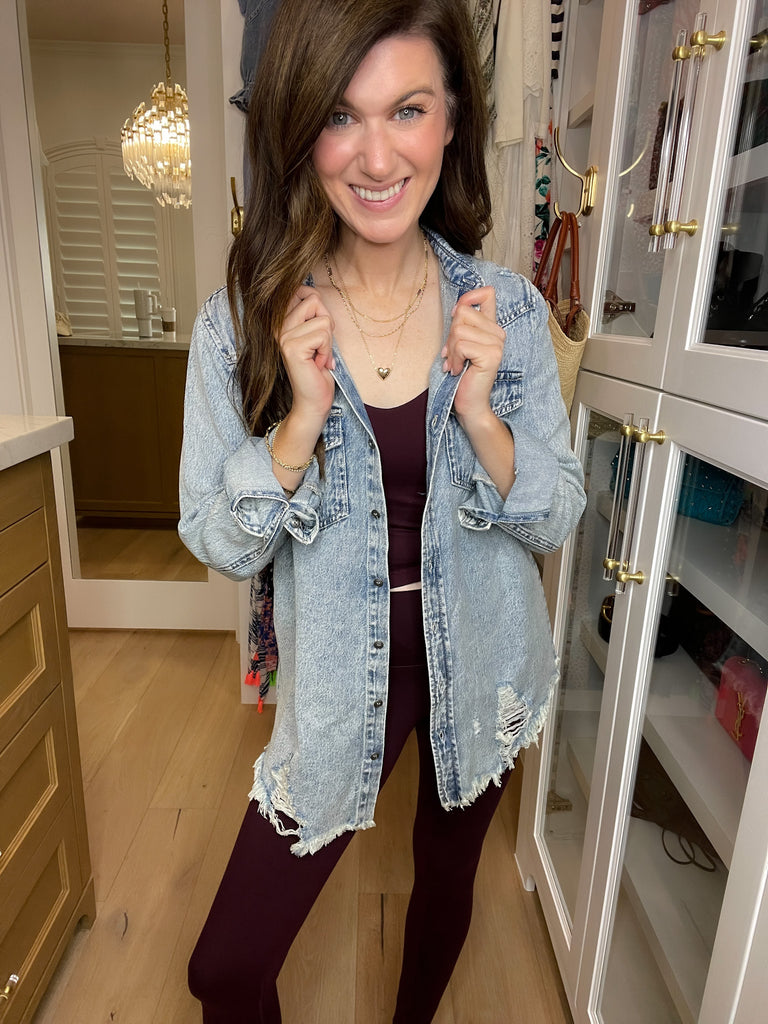 Risen Pull it Together Denim Button Down