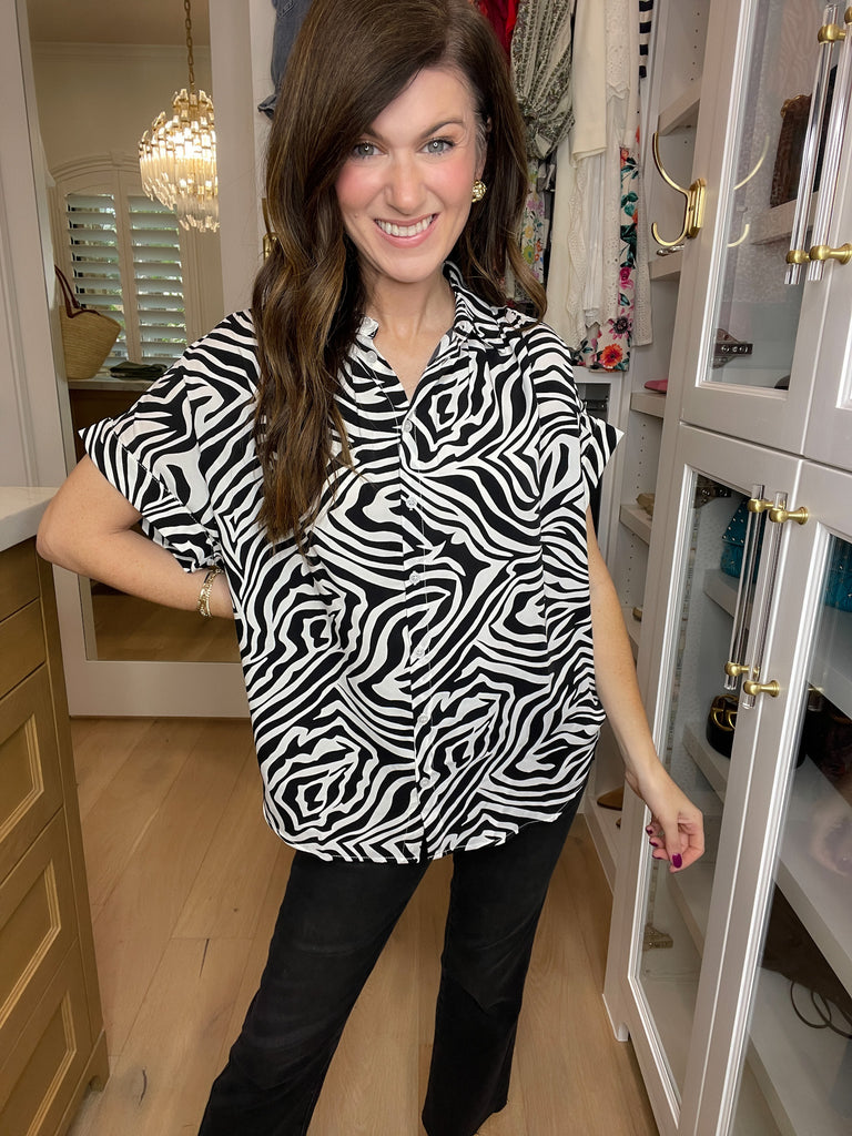 Be Bold Button Down in Black