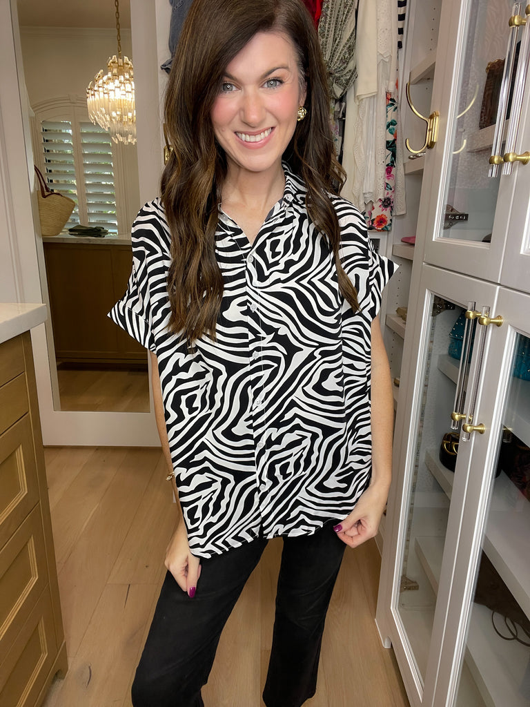 Be Bold Button Down in Black