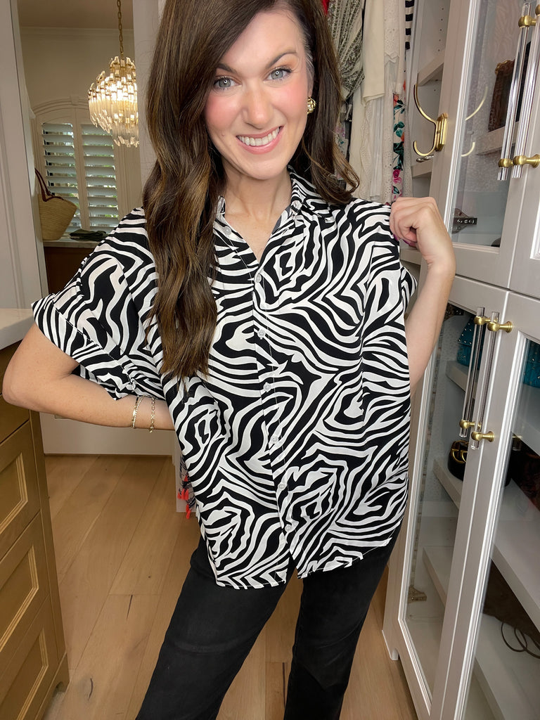 Be Bold Button Down in Black