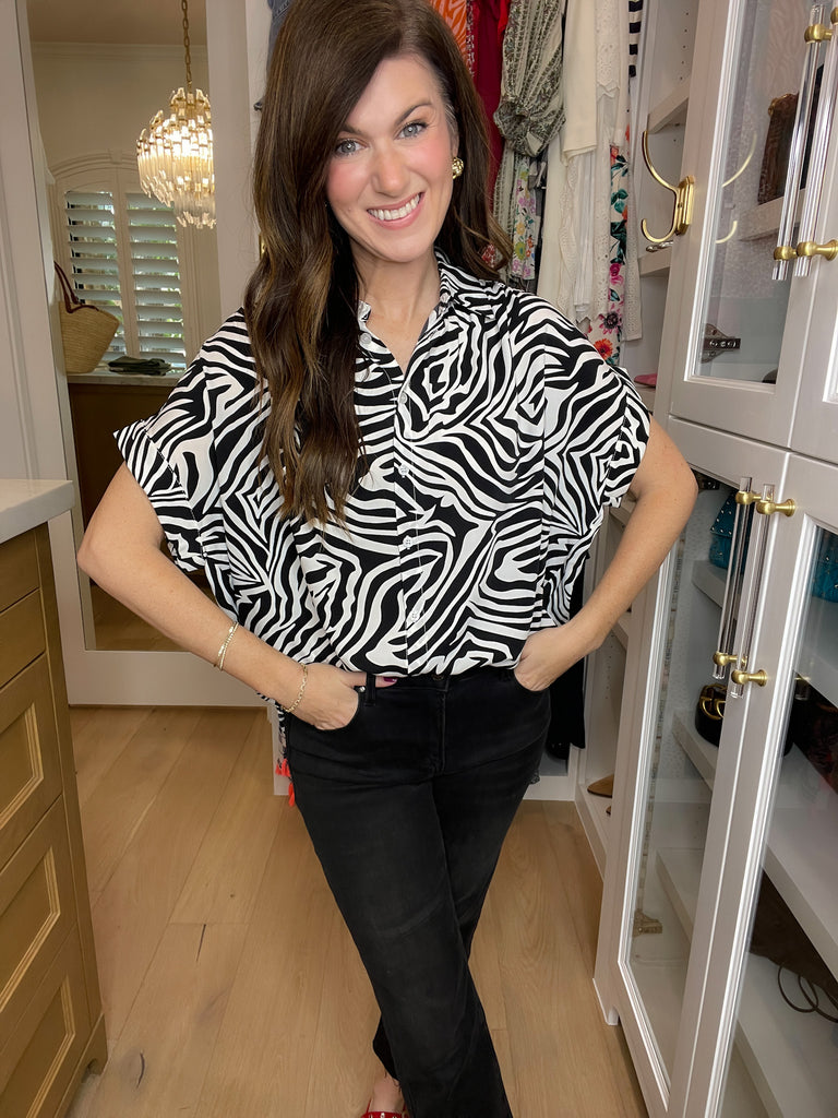 Be Bold Button Down in Black