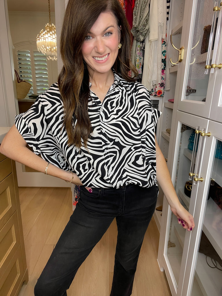 Be Bold Button Down in Black