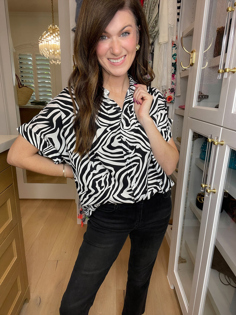 Be Bold Button Down in Black