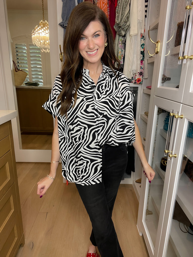 Be Bold Button Down in Black