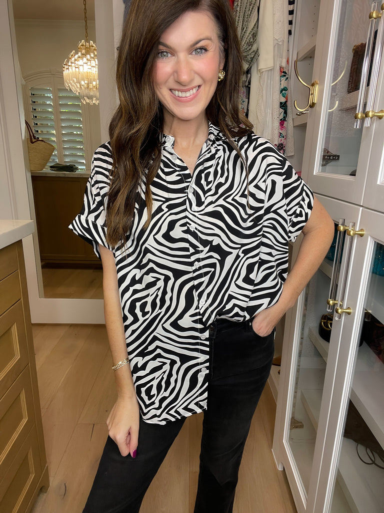 Be Bold Button Down in Black