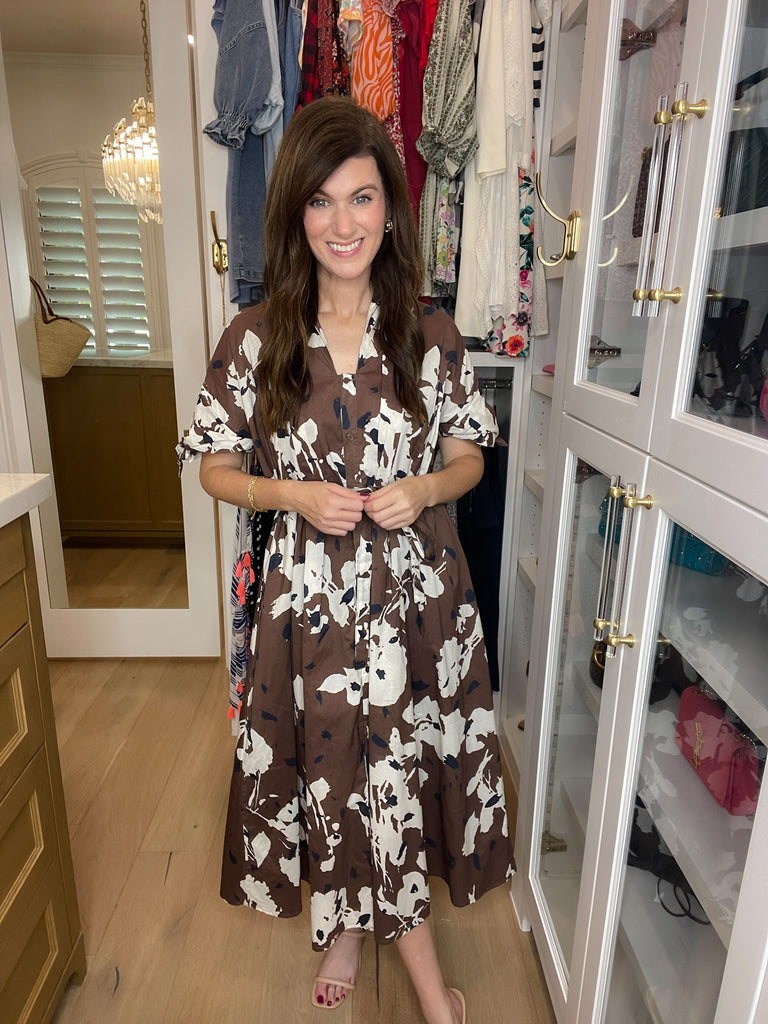 Pinky Promise Floral Midi Dress