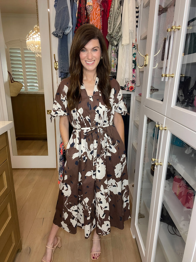 Pinky Promise Floral Midi Dress