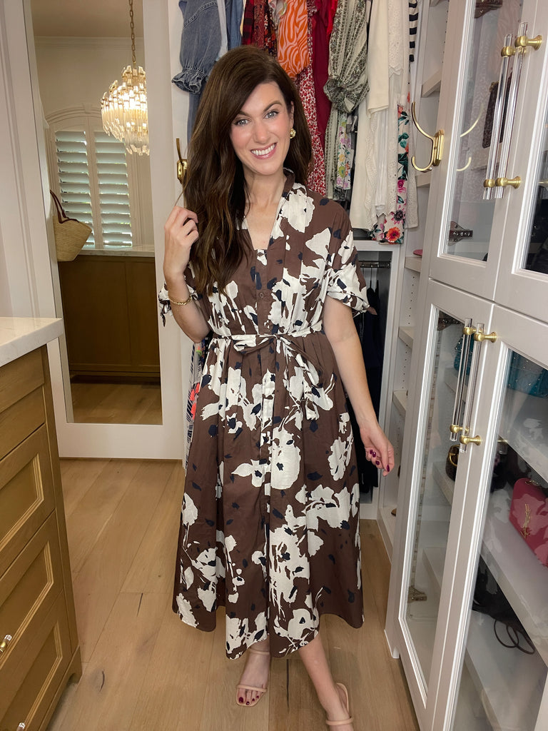 Pinky Promise Floral Midi Dress