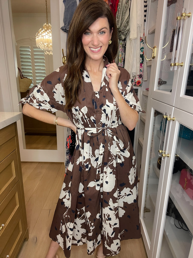 Pinky Promise Floral Midi Dress