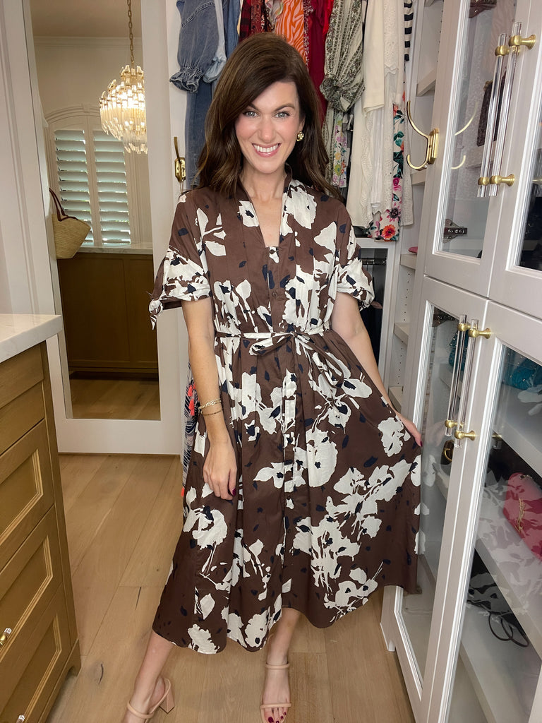 Pinky Promise Floral Midi Dress