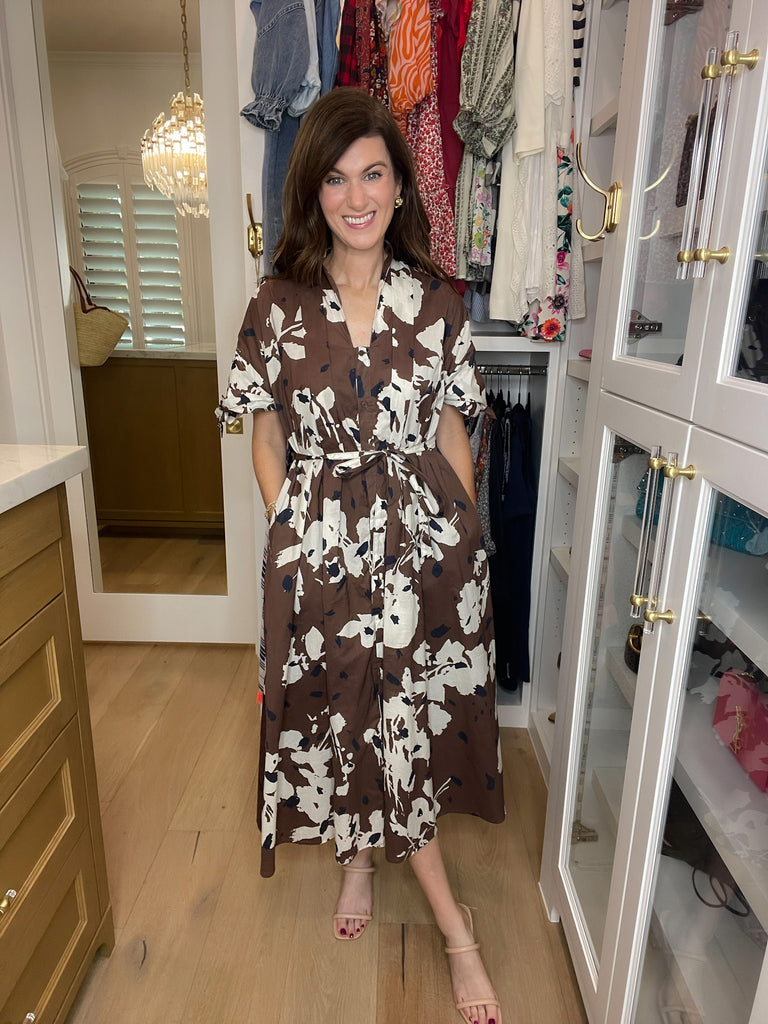 Pinky Promise Floral Midi Dress