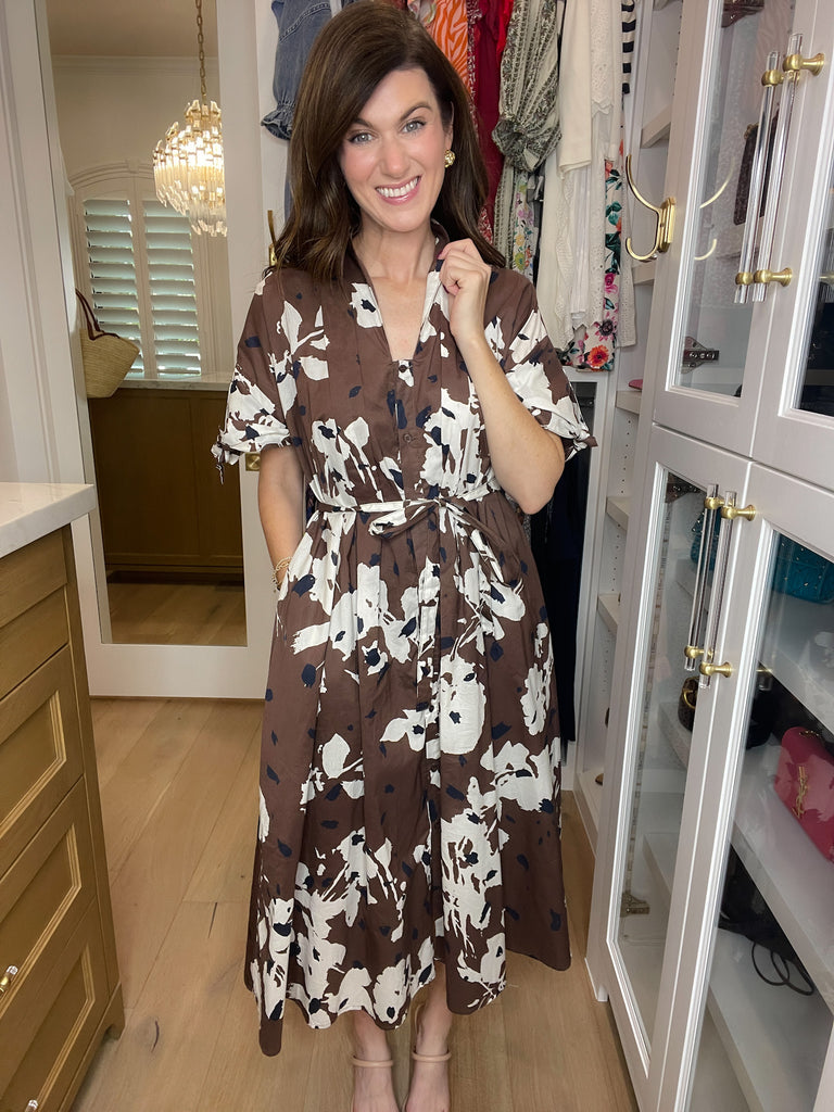 Pinky Promise Floral Midi Dress