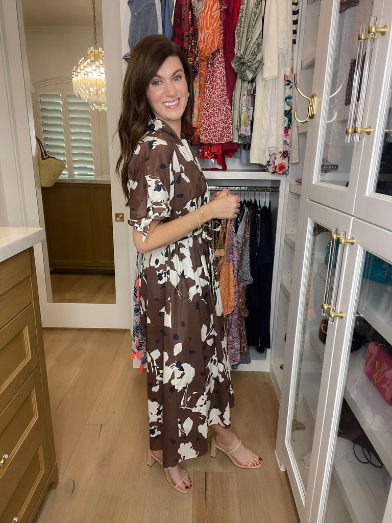 Pinky Promise Floral Midi Dress