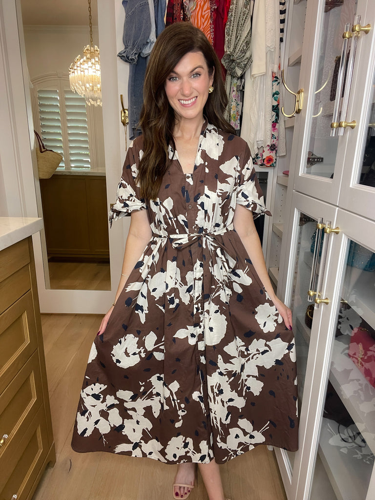 Pinky Promise Floral Midi Dress