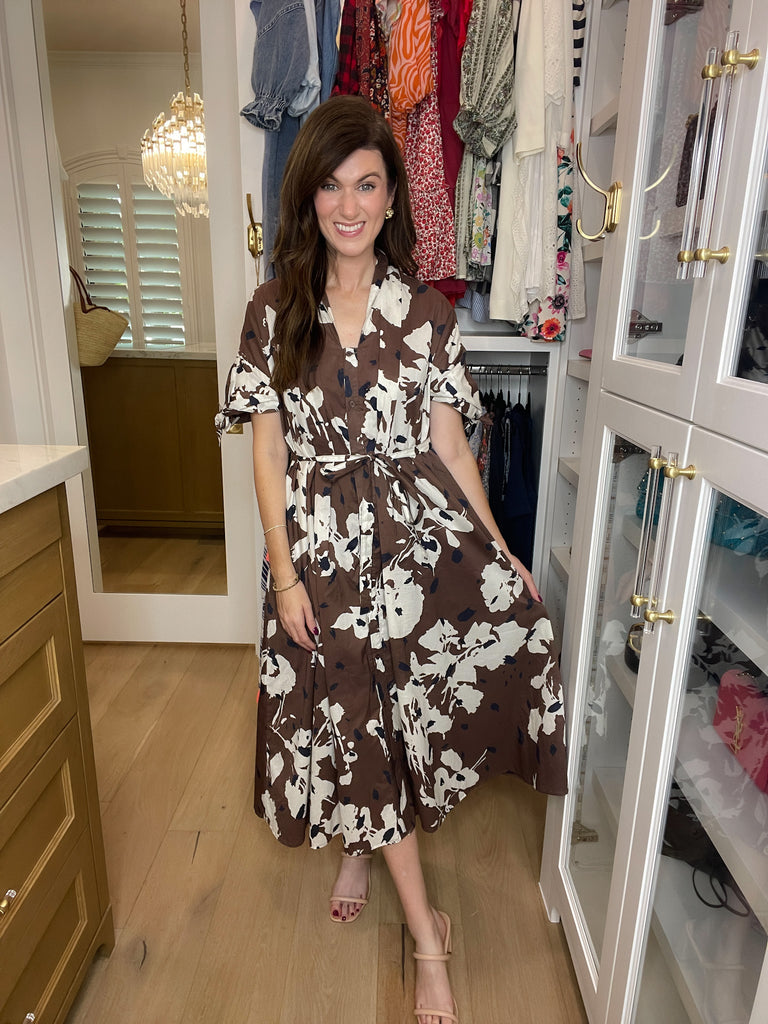 Pinky Promise Floral Midi Dress