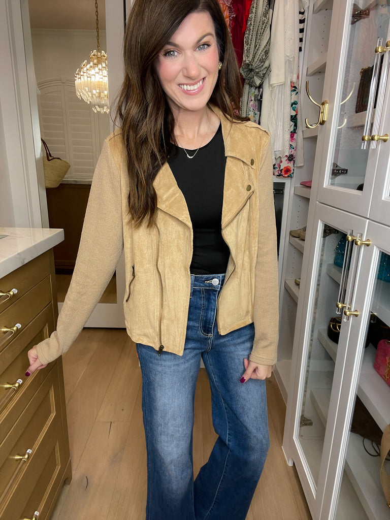 Racing to Fall Suede Moto Jacket