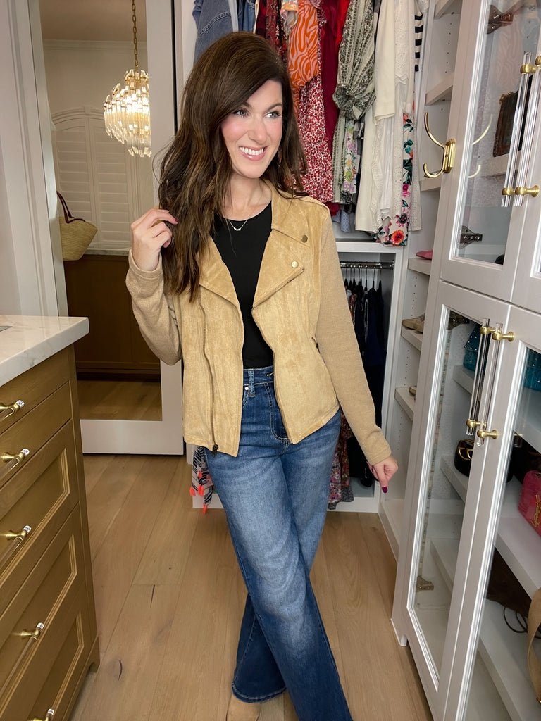 Racing to Fall Suede Moto Jacket