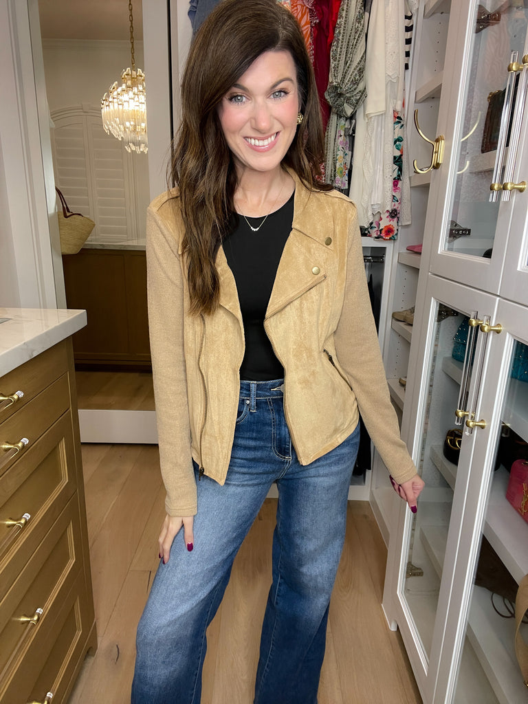 Racing to Fall Suede Moto Jacket