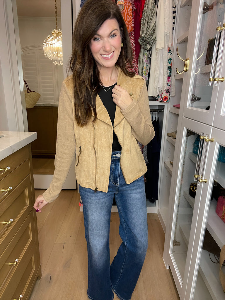 Racing to Fall Suede Moto Jacket
