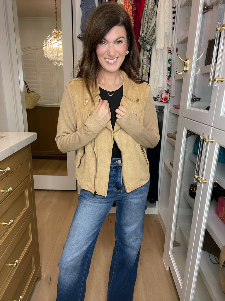 Racing to Fall Suede Moto Jacket