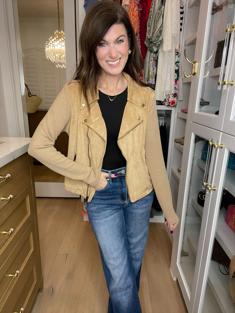 Racing to Fall Suede Moto Jacket