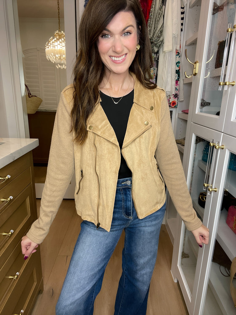Racing to Fall Suede Moto Jacket