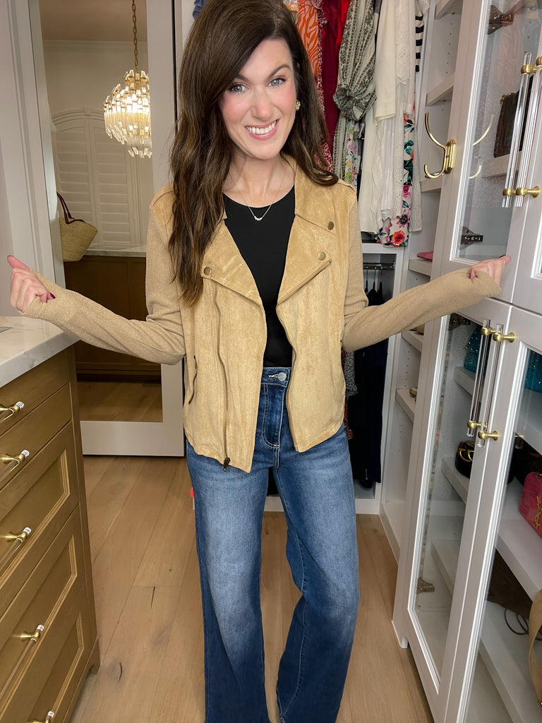 Racing to Fall Suede Moto Jacket