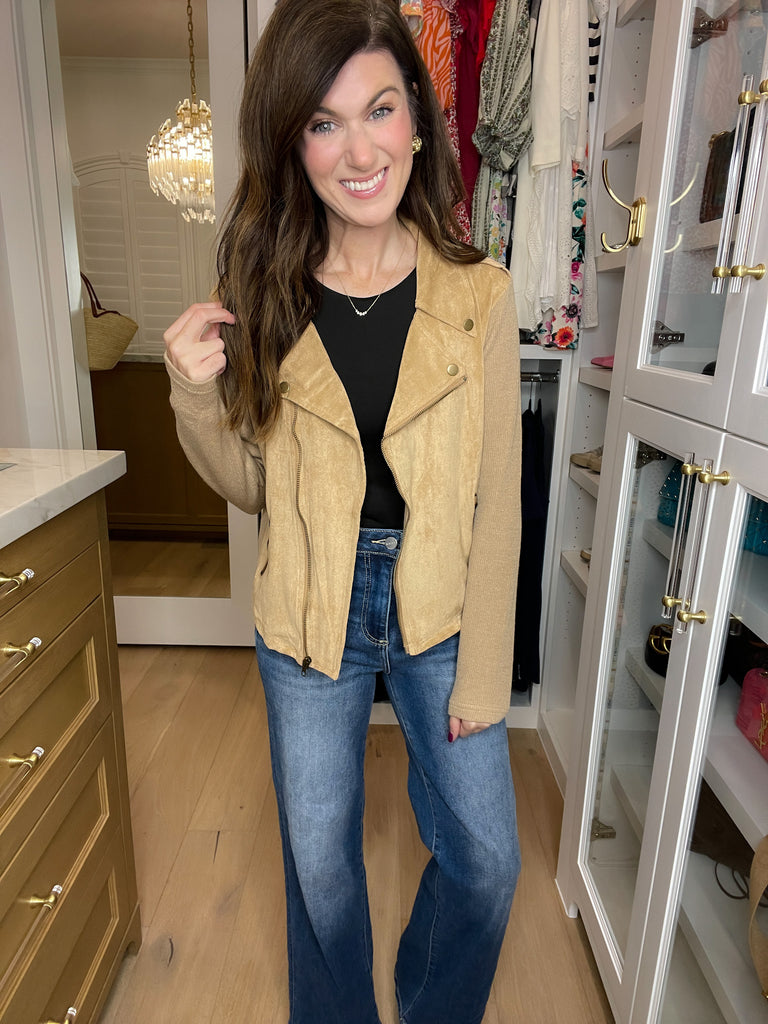 Racing to Fall Suede Moto Jacket