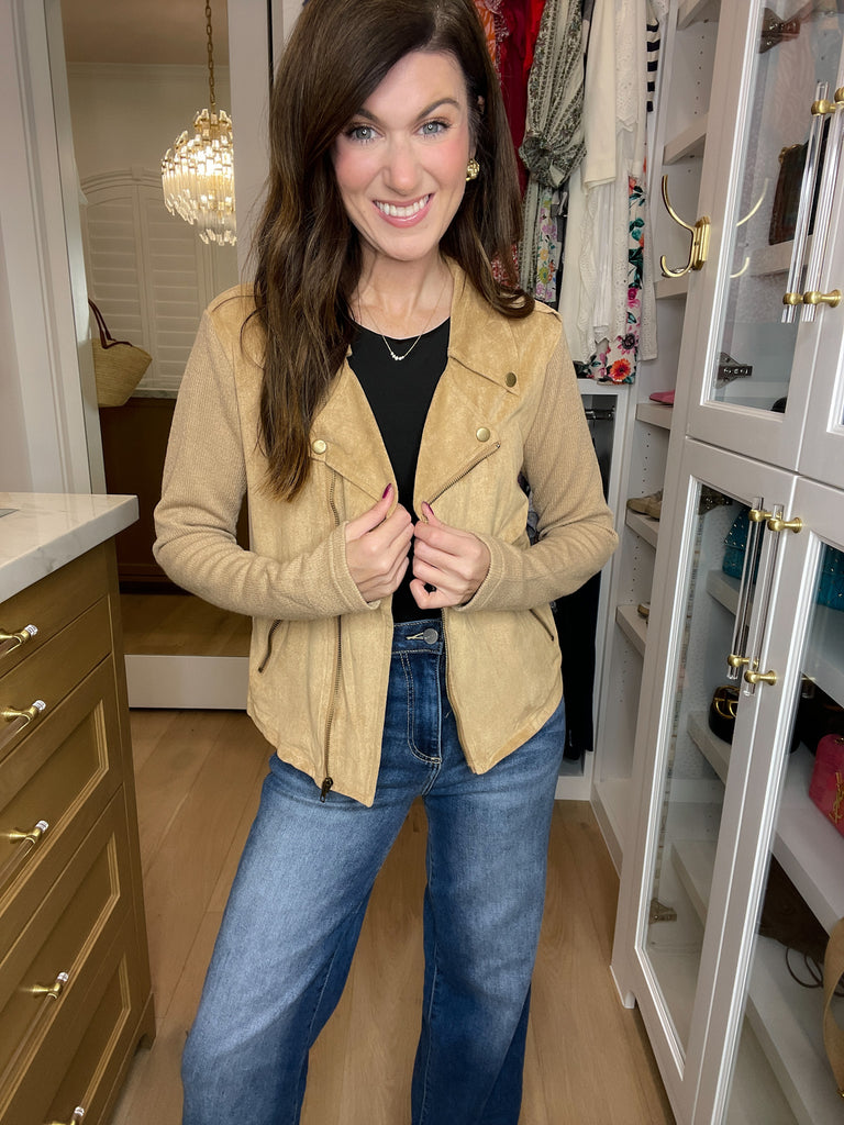 Racing to Fall Suede Moto Jacket