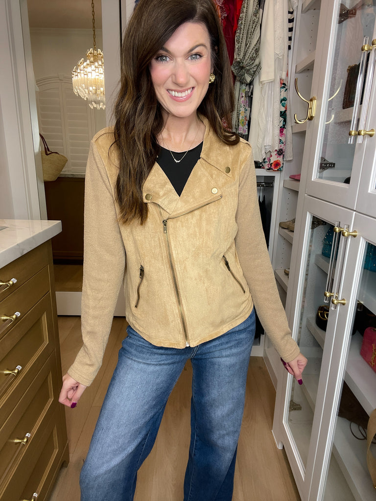Racing to Fall Suede Moto Jacket
