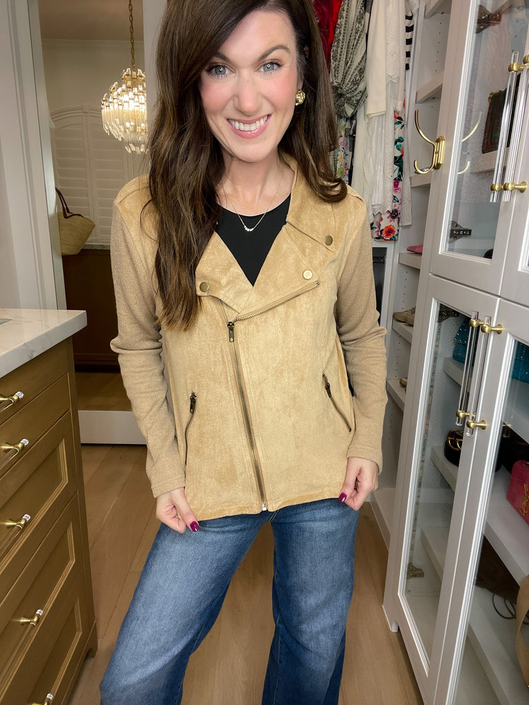 Racing to Fall Suede Moto Jacket