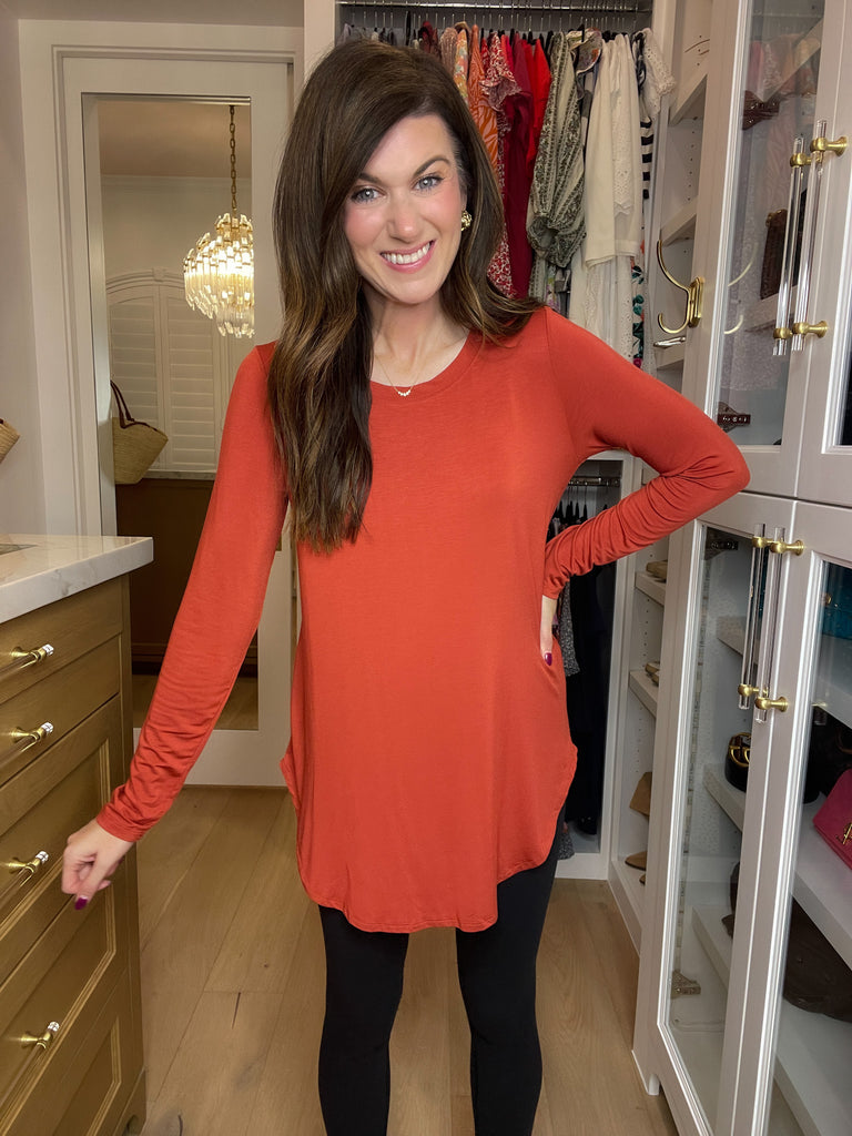 Wayside Long Sleeve Top in Cinnamon