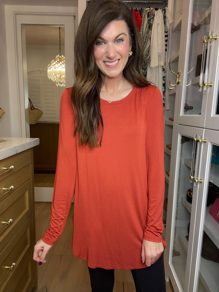 Wayside Long Sleeve Top in Cinnamon