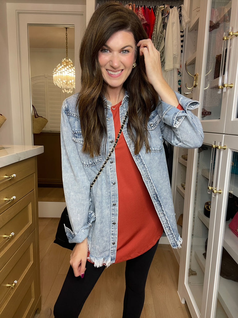 Wayside Long Sleeve Top in Cinnamon