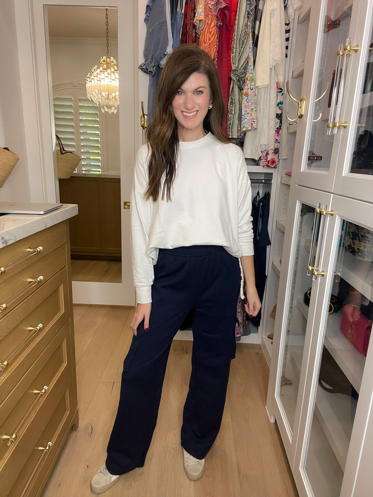 *BELLES & DOORBUSTER* Coming Home Fleece-Lined Cargo Pants in Navy and Coffee *Final Sale*