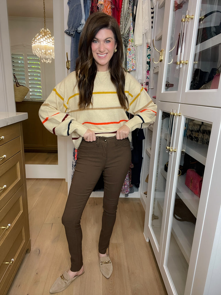 Royalty for Me Hyperstretch Skinny Jeans in Walnut