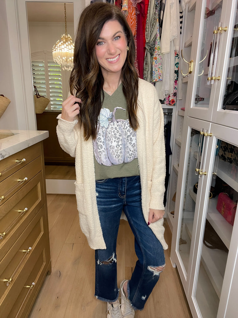 Watercolor Leopard Pumpkin Tee