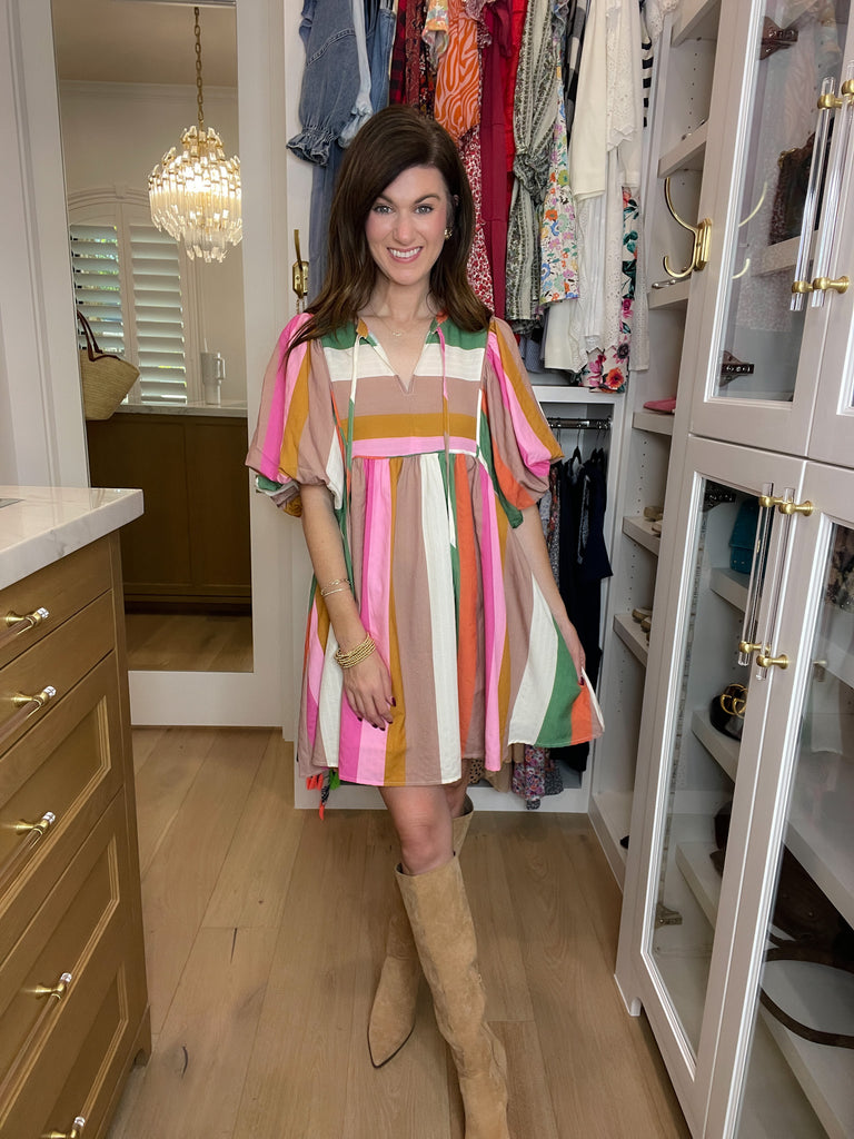 That Feeling Multicolor Striped Dress