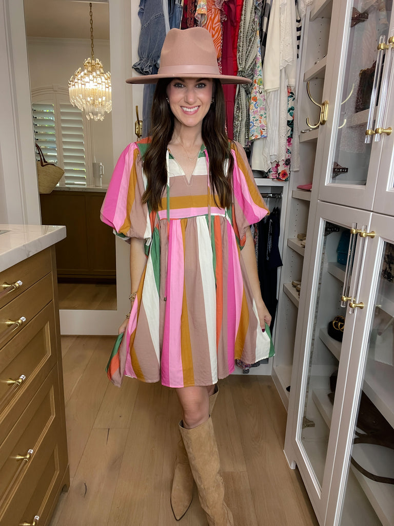 That Feeling Multicolor Striped Dress