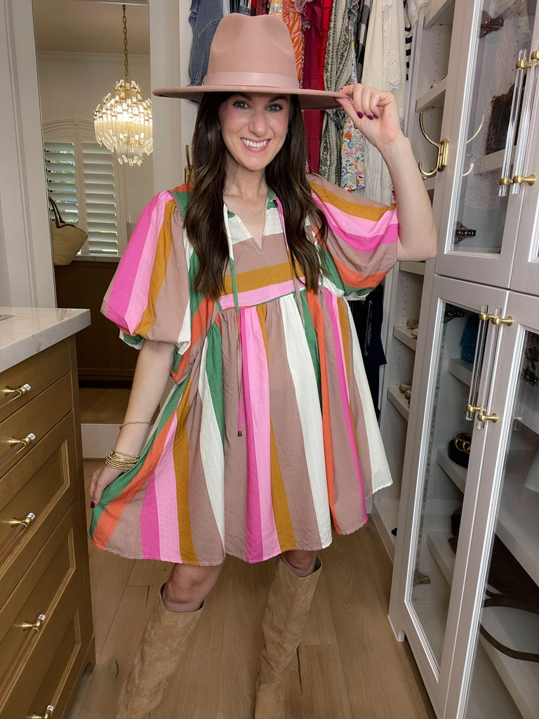 That Feeling Multicolor Striped Dress