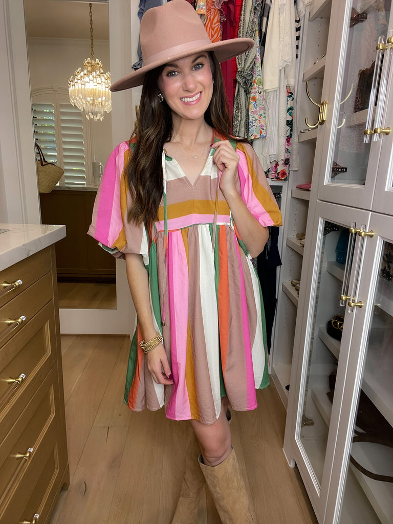 That Feeling Multicolor Striped Dress