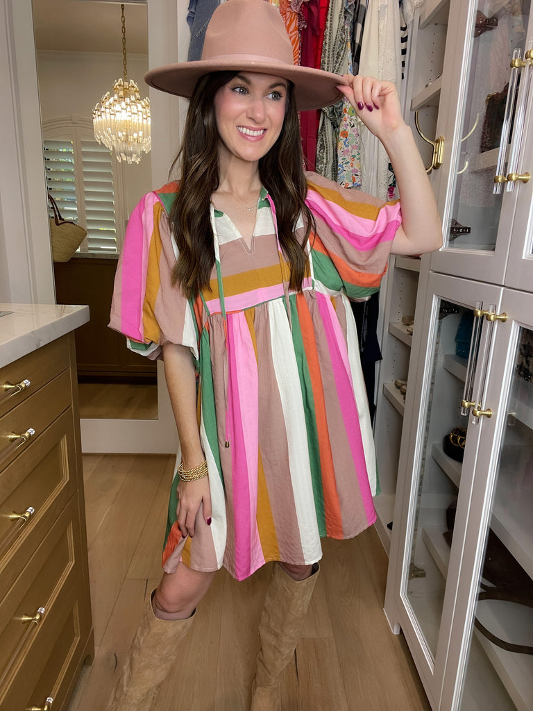 That Feeling Multicolor Striped Dress