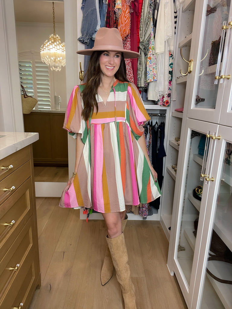 That Feeling Multicolor Striped Dress