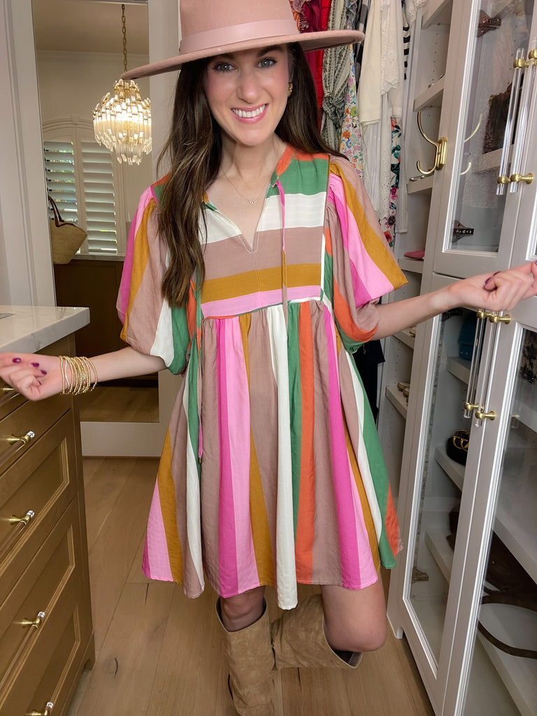 That Feeling Multicolor Striped Dress