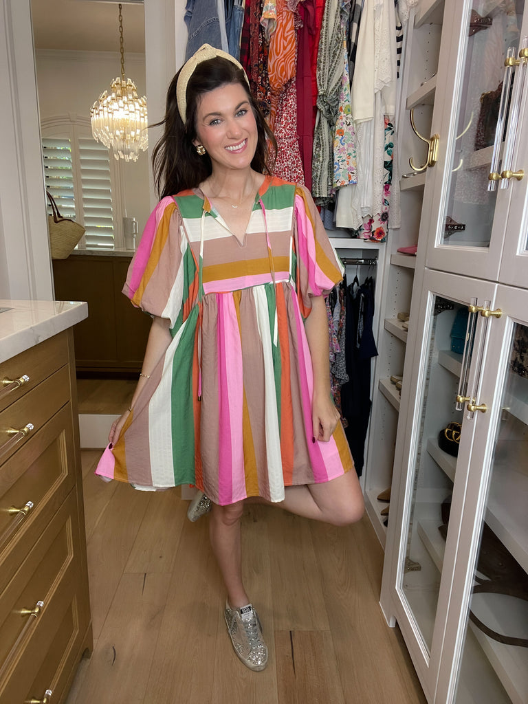 That Feeling Multicolor Striped Dress