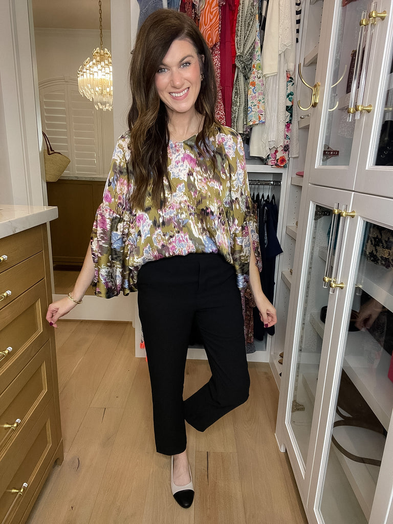 Corner Office Ponte Pants in Black