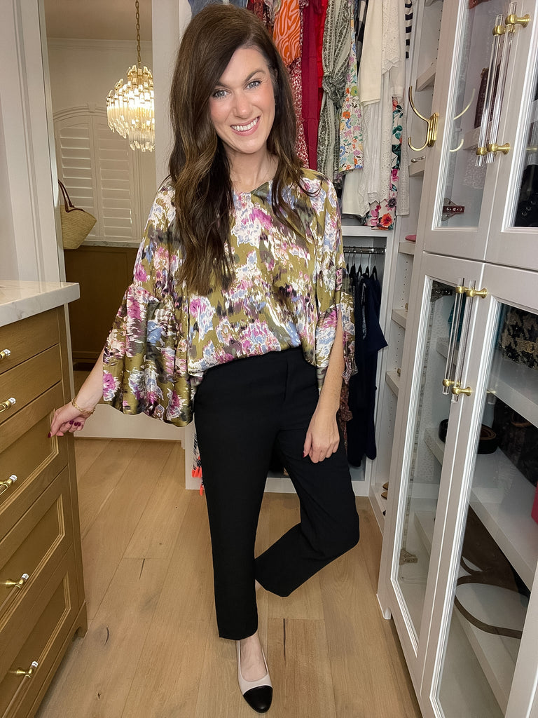 Corner Office Ponte Pants in Black