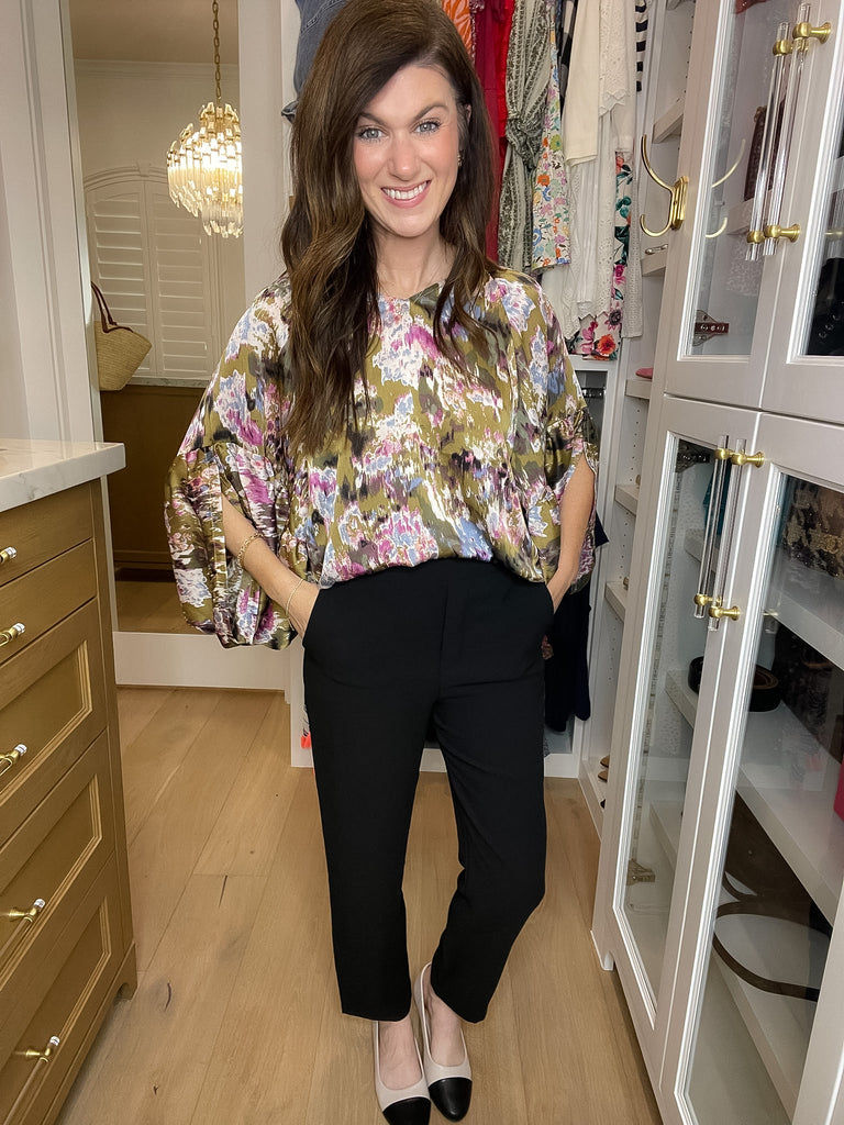 Corner Office Ponte Pants in Black